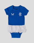 Babies 23/24 Home Kit Tutu in blue striped top with white tutu skirt and club crest