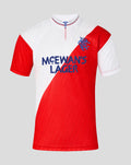 Rangers 88 away shirt white with red diagonal sash blue crest and sponsor logo