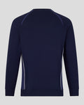 Back view of navy unisex Rangers x Art of Panelled Sweatshirt with shoulder panel seams
