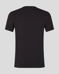 Back view of black unisex Rangers x Art of T-shirt with a plain solid back.