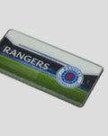 Rangers FC stadium magnet with blue background bold RANGERS lettering and circular club crest