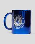 Deep blue metallic mug featuring the Rangers crest and a curved handle.