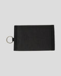 IN HOUSE RIPPER WALLET partial view highlighting black fabric stitching and metal ring