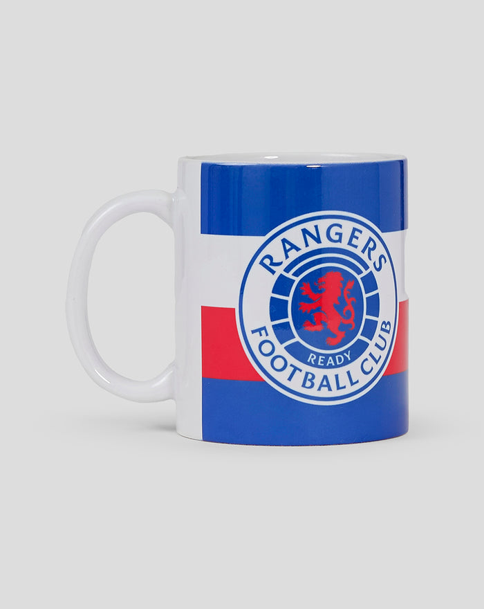 White Crest mug shown from the side with Rangers Football Club emblem.