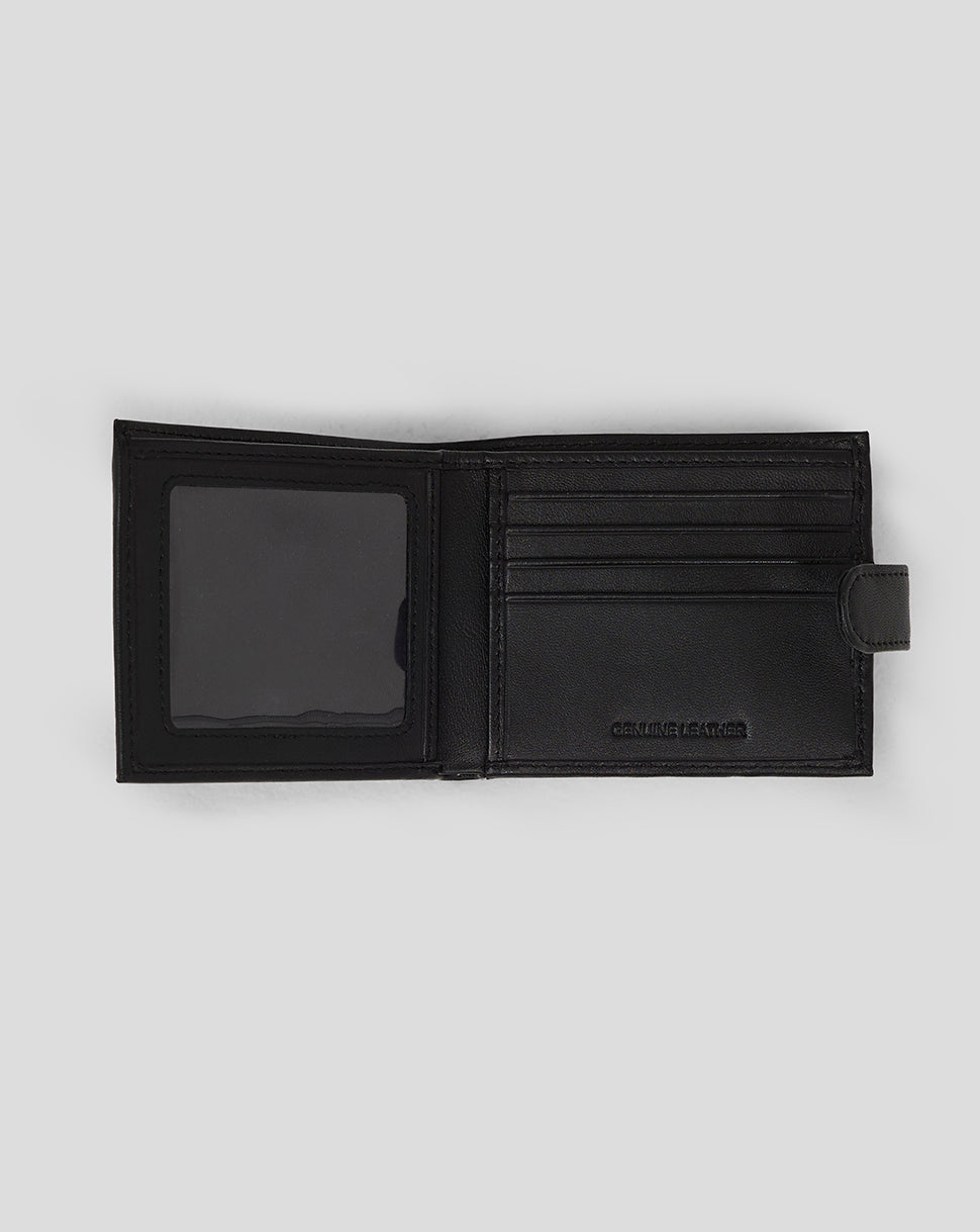 LEATHER DEBOSSED BI-FOLD WALLET