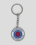 Rangers Football Club crest keyring with round badge on a metal chain