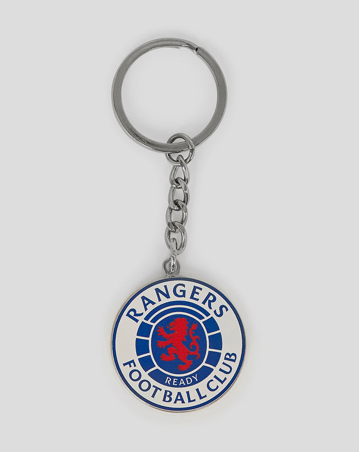 Rangers Football Club crest keyring with round badge on a metal chain
