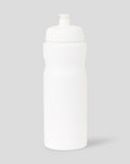 White water bottle with a push cap and contoured body