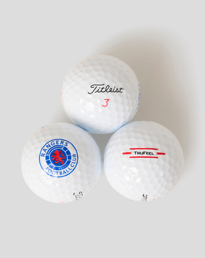 RANGERS FC TITELIST TRU FEEL - PACK OF 3 GOLF BALLS
