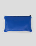 Blue Rangers Football Club bag viewed from the side with top zipper and crest visible