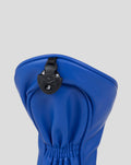 Back view of blue Rangers fairway head cover showing a black adjustable closure dial labeled 3