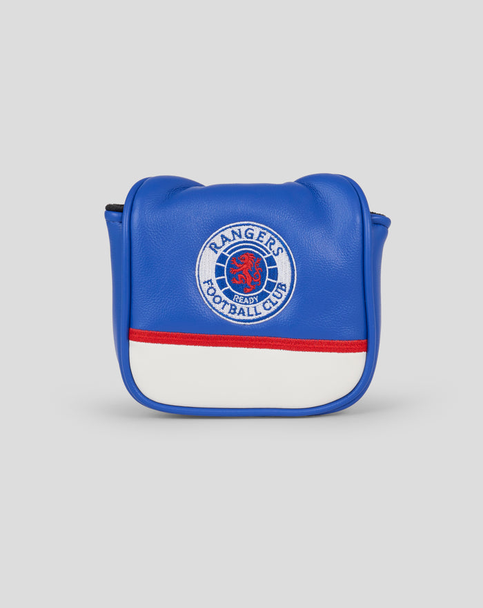 Blue Rangers FC mallet head cover with crest on the front and bold club styling