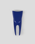 Close up of the blue Rangers mission alignment tool showing the curved top and forked prongs