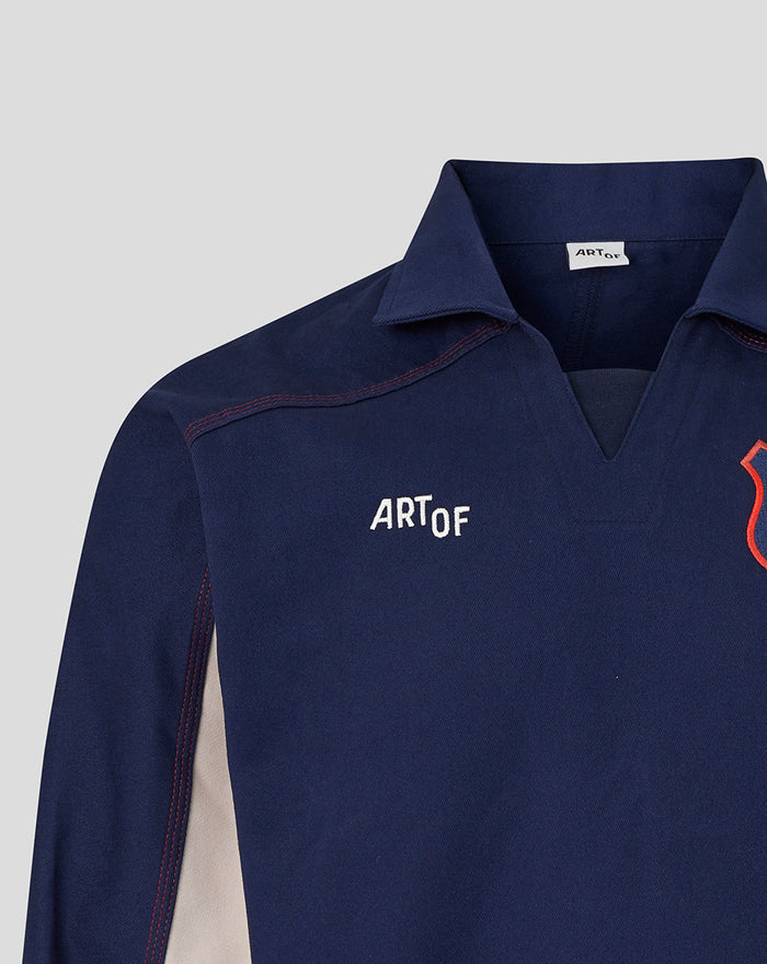 Navy adults Rangers x Art of Drill top with white ART OF embroidery on the chest.