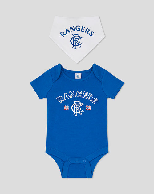 CORE BABY VEST BIB SET BLUE