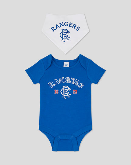 CORE BABY VEST BIB SET BLUE