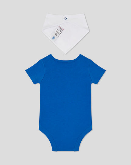 CORE BABY VEST & BIB SET - BLUE