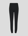 Back view of black Rangers core jogger with ribbed waistband and blue crest on the thigh