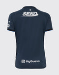 Back view of navy Rangers third shirt with SEKO logo across the upper back and MyGuava at the lower back.