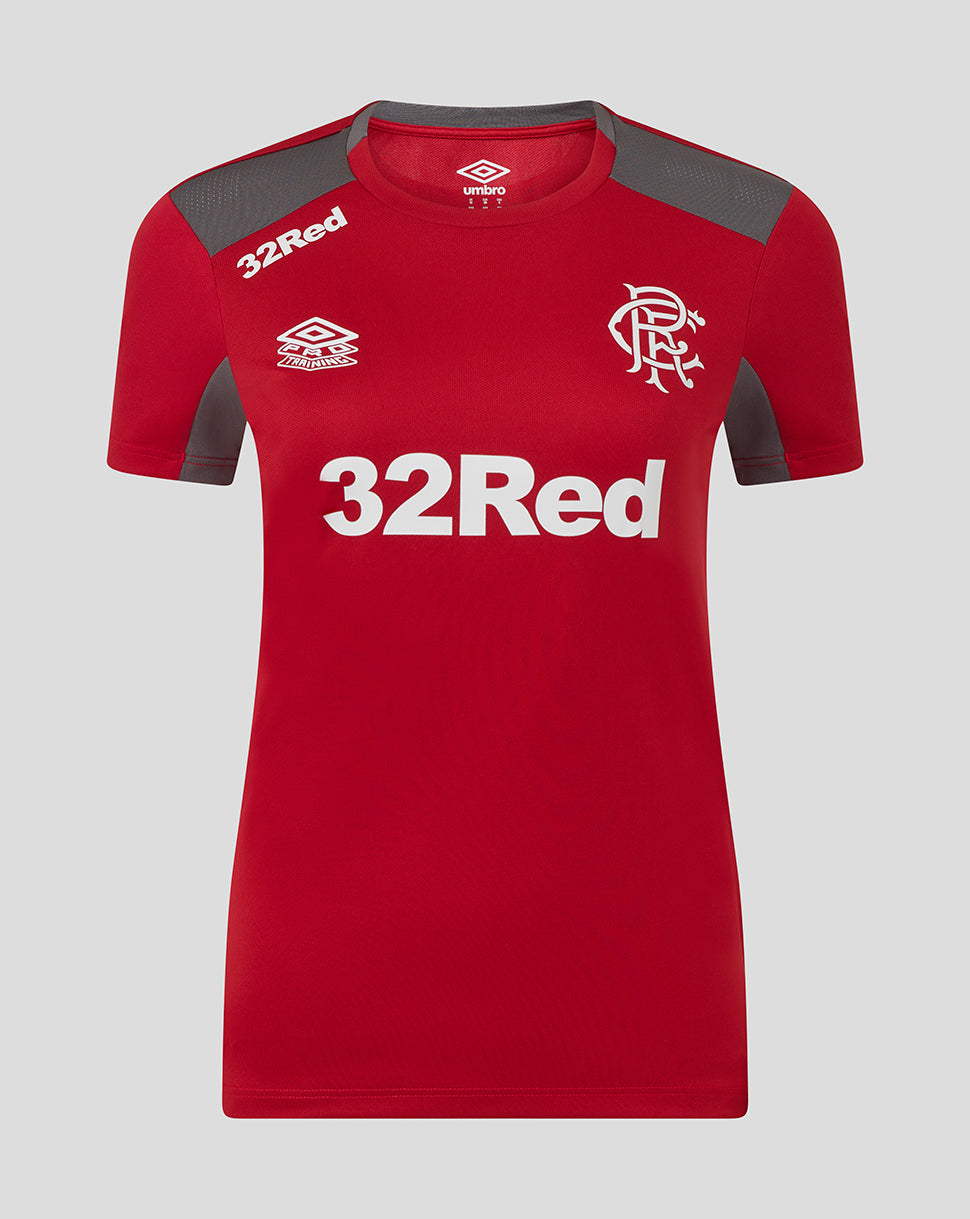 WOMENS 25/26 PLAYERS TRAINING SHORT SLEEVE TEE - RHYTHMIC RED