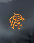 Grey women's training sweatshirt with orange club crest embroidery on the chest.