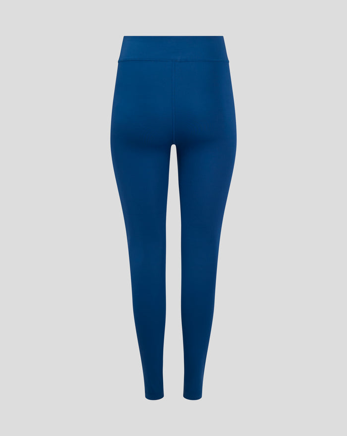 Back view of navy Rangers FC Core Leggings with high waistband and center seam