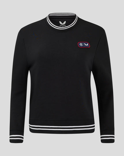 WOMEN'S 24/25 CROPPED FLEECE CREWNECK - BLACK