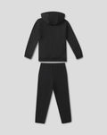 Back view of black Rangers infant sweat set hoodie with hood and matching pants