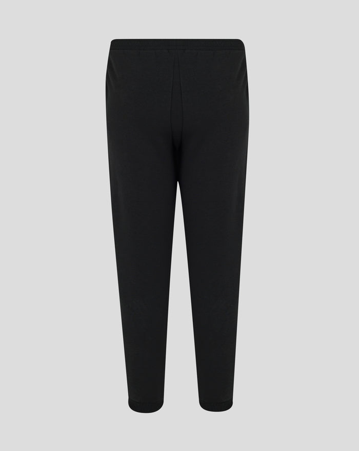 Back view of black JUNIOR 25/26 CORE JOGGER pants with elastic waistband and central seam