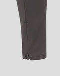 Lower leg view of junior pro training knit pant in thunderstorm color with ankle zip