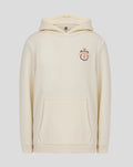 Cream Rangers hoodie with crest on the chest and a front pocket