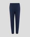 Back view of navy Rangers jogger with ribbed cuffs and crest on the leg.