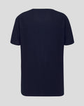 Back view of navy Junior Coordinates T shirt showing a plain back with no print.