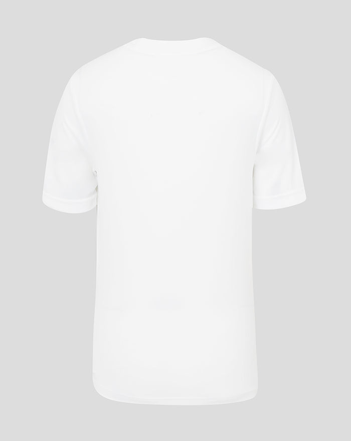 Back view of white Junior 23/24 Limited Edition Training T-Shirt with a plain back
