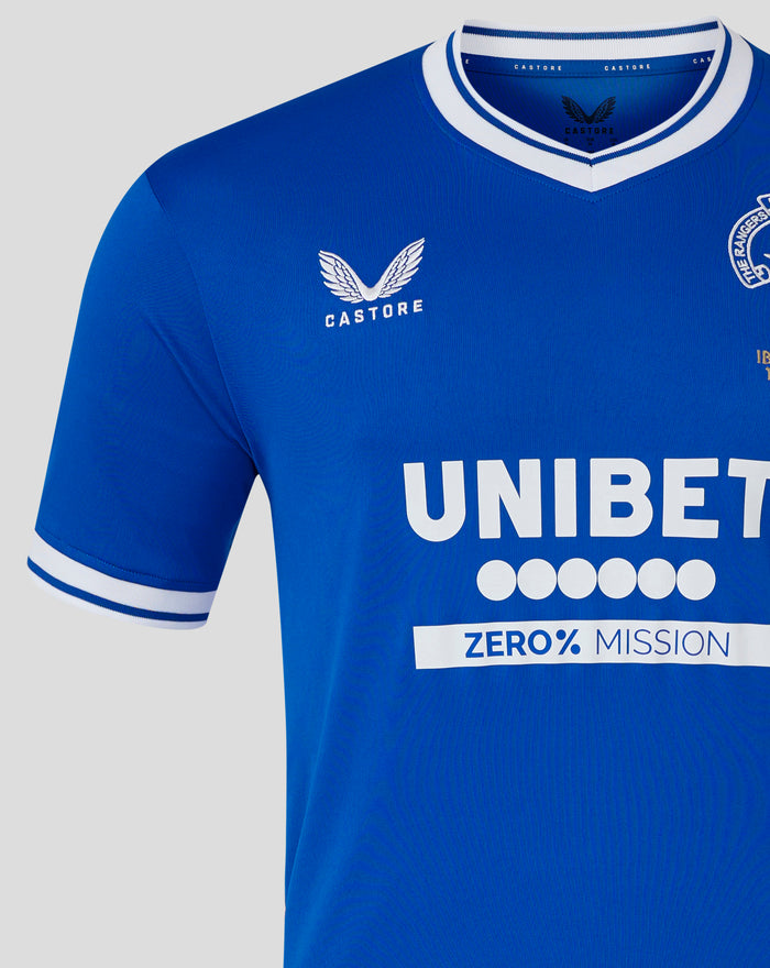 Shoulder and chest area of blue jersey showing SEKO collar detailing and bold UNIBET print