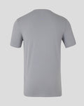 Back view of light grey Rangers crest T-shirt with crew neck and plain back
