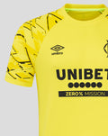 Yellow Rangers FC men's 25/26 home goalkeeper shirt with Umbro logo on the right chest, club crest on the left, and UNIBET sponsor across the front.