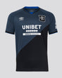 Rangers FC Third 2025–26 replica shirt in blue and navy with diagonal panels and UNIBET sponsor