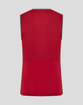 Back view of MENS 25/26 Players Training Vest in rhythmic red with grey trim.