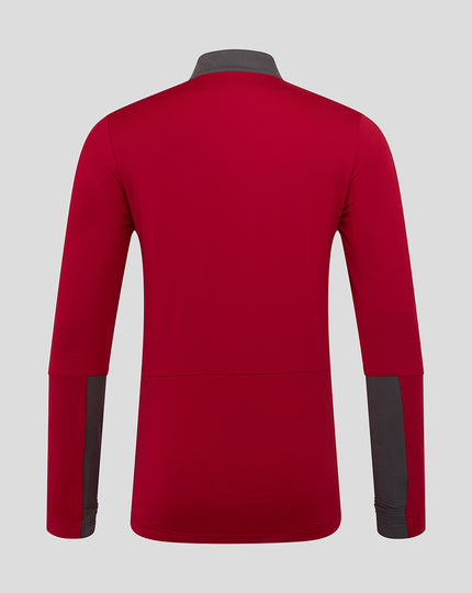MENS 25/26 PLAYERS TRAINING QUARTER ZIP TOP - RHYTHMIC RED