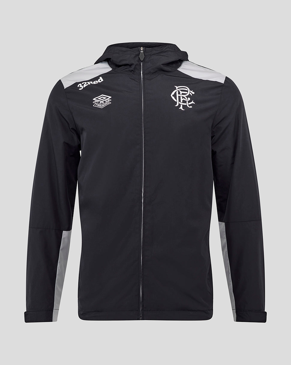 MEN'S 25/26 COACHES TRAINING PACKABLE HOOD SHOWER JACKET - CAVIAR