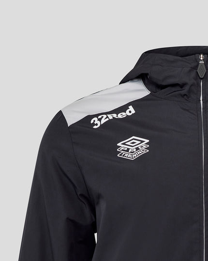 MEN'S 25/26 COACHES TRAINING PACKABLE HOOD SHOWER JACKET - CAVIAR