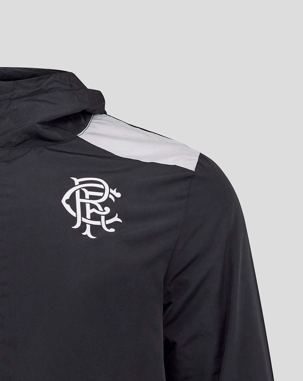 MEN'S 25/26 COACHES TRAINING PACKABLE HOOD SHOWER JACKET - CAVIAR