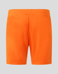 Back view of bright orange Rangers shorts showing the elasticated waistband and smooth back panel.