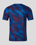 Back view of Rangers Armed Forces Day tee in blue and red multi-terrain print.