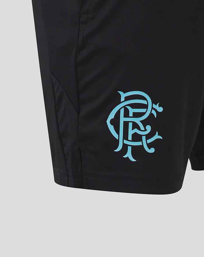 Black Rangers Pro Coaches Training Shorts with blue crest on the right thigh