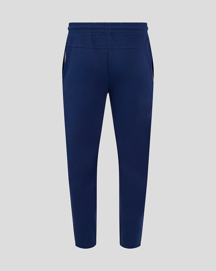 Back view of blue MENS RFC 24/25 trackpants with elastic waistband.