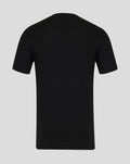 Back view of a plain black unisex Rangers changing room T shirt with no front graphics