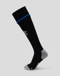Black Rangers Away 25/26 third sock with a blue top stripe and grey heel and toe.