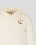 Cream Rangers hoodie shown from chest level with crest logo visible